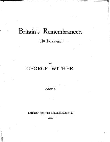 Tapa de Britain's remembrancer.