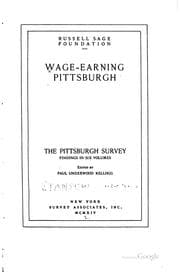 Tapa de Wage-earning Pittsburgh