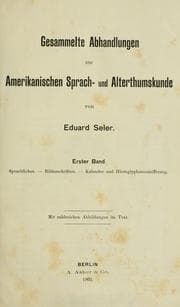 Tapa de Gesammelte abhandlungen zur amerikanischen sprachund alterthumskunde