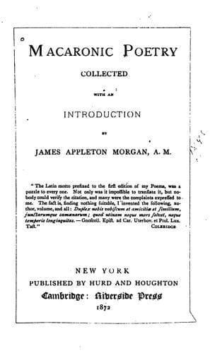 Tapa de Macaronic poetry