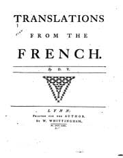 Tapa de Translations from the French