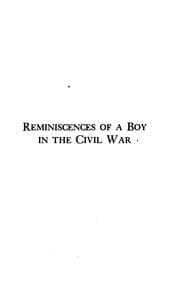 Tapa de Reminiscences of a boy in the civil war