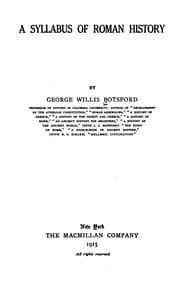 Tapa de A syllabus of Roman history