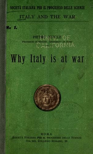 Tapa de Why Italy is at war