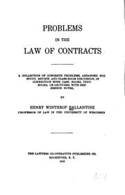 Tapa de Problems in the law of contracts