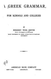 Tapa de A Greek grammar for schools and colleges