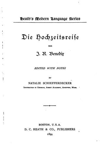 Tapa de Die hochzeitsreise