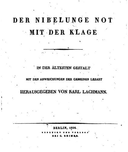 Tapa de Der Nibelunge not