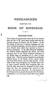 Tapa de Researches respecting the Book of Sindibâd