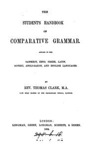Tapa de The students' handbook of comparative grammar