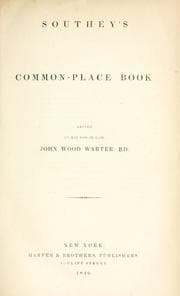 Tapa de Southey's Common-place book