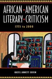 Tapa de Critical Essays on American Literature Series - African-American Literary Criticism, 1773-2000