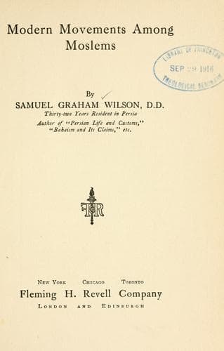 Tapa de Modern movements among Moslems