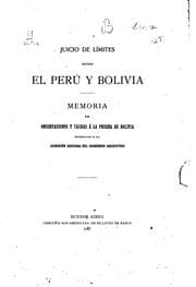 Tapa de Juicio de límites entre el Perú y Bolivia