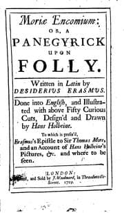 Tapa de Moriæ Encomium