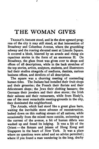 Tapa de The woman gives