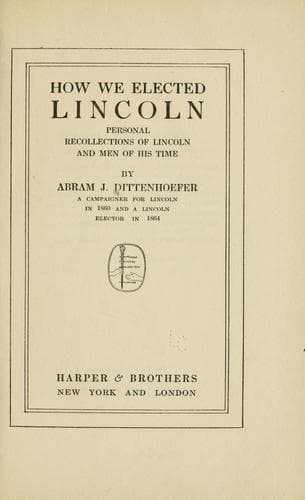 Tapa de How we elected Lincoln
