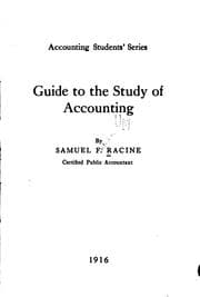 Tapa de Guide to the study of accounting