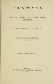 Tapa de The new morn, English diplomacy and the Triple entente