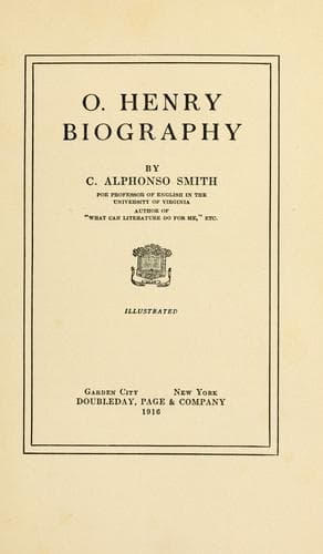 Tapa de O. Henry biography