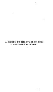Tapa de A guide to the study of the Christian religion