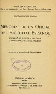 Tapa de Memorias de un oficial del ejército español
