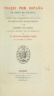 Tapa de Viajes por España de Jorge de Einghen