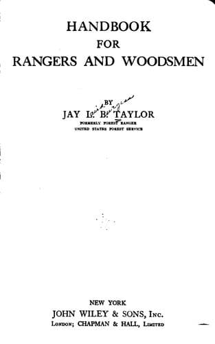 Tapa de Handbook for rangers & woodsmen