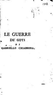 Tapa de Delle guerre de' Goti di Gabriello Chiabrera