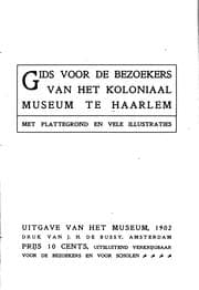 Tapa de Gids voor de bezoekers van het Koloniaal Museum te Haarlem