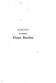 Tapa de Contes de Charles Pinot Duclos