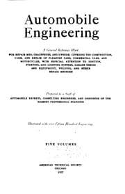 Tapa de Automobile engineering: a general reference work