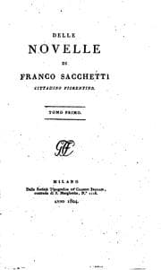 Tapa de Della novelle di Franco Sacchetti