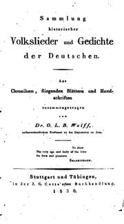 Tapa de Sammlung historischer Volkslieder und Gedichte der Deutschen