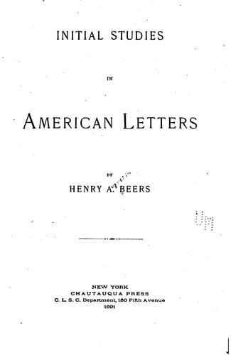 Tapa de Initial studies in American letters