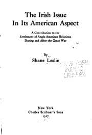 Tapa de The Irish issue in its American aspect