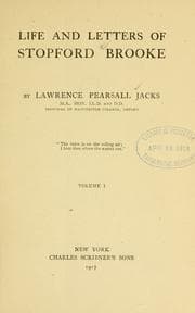 Tapa de Life and letters of Stopford Brooke