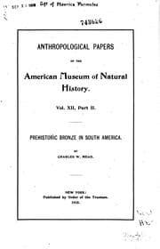 Tapa de Prehistoric bronze in South America