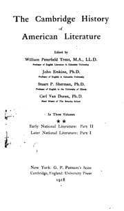 Tapa de The Cambridge history of American literature