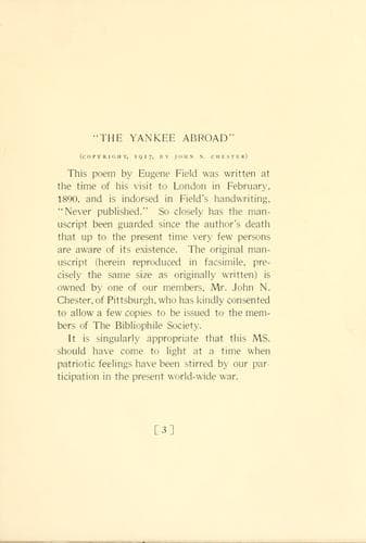 Tapa de "The  Yankee abroad."