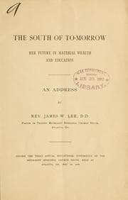 Tapa de The South of to-morrow