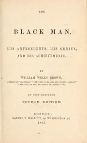 Tapa de The black man, his antecedents, his genius, and his achievements