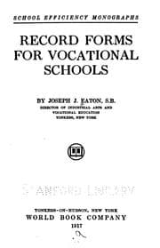Tapa de Record forms for vocational schools