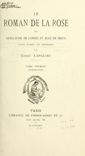 Tapa de Le Roman de la Rose