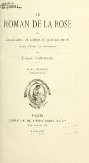 Tapa de Le Roman de la Rose