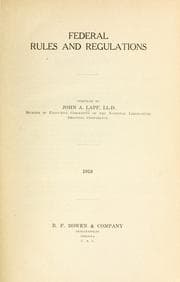 Tapa de Federal rules and regulations