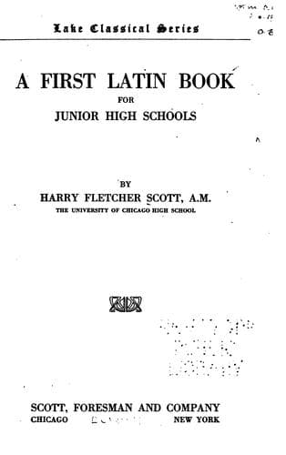 Tapa de A First Latin Book for Junior High Schools