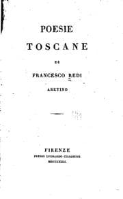 Tapa de Poesie toscane di Francesco Redi Aretino