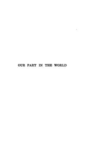 Tapa de Our part in the world