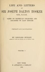 Tapa de Life and letters of Sir Joseph Dalton Hooker ..